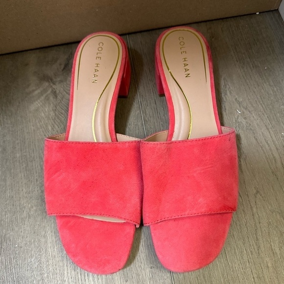 Cole Haan Geranium Calli Single Band Block Heel Slide Sandal - Size 9.5 - Picture 4 of 10